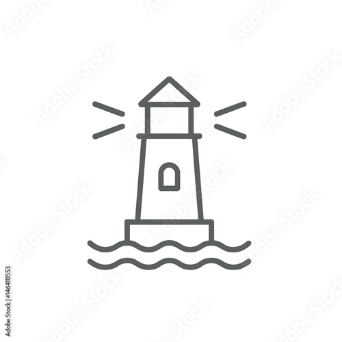 Lighthouse building icon vector illustration symbol on white art
