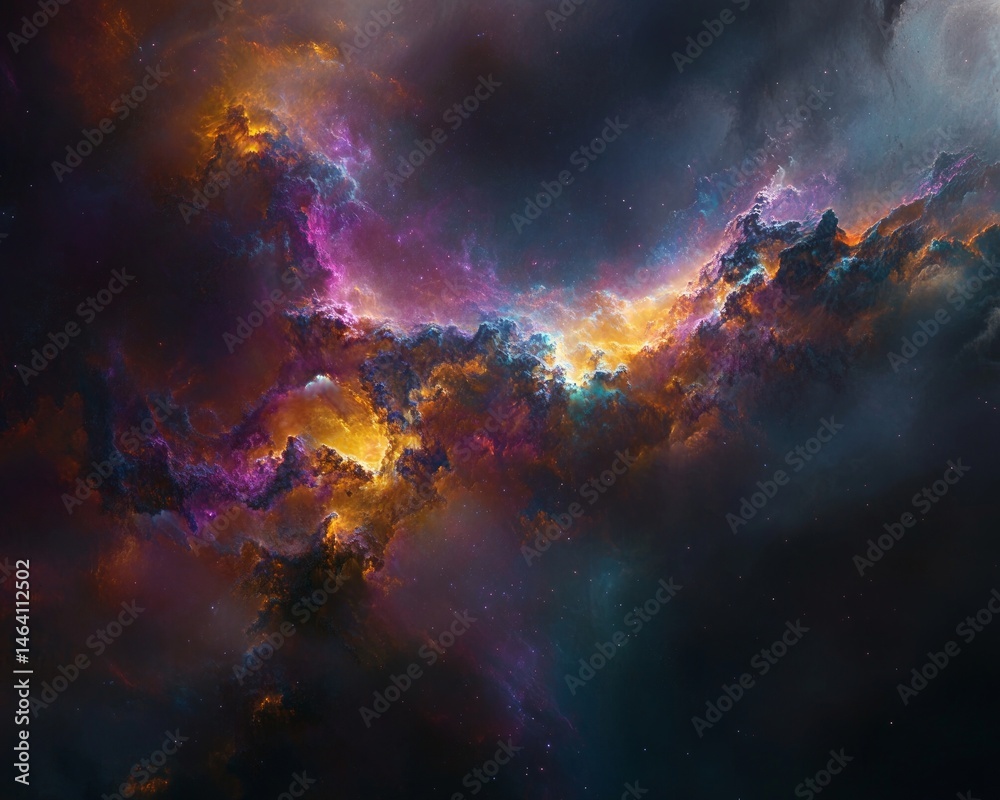 Fototapeta premium Colorful Abstract Nebula In Deep Space