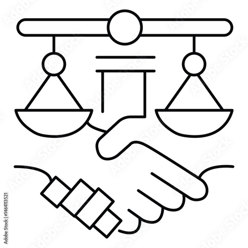 International Court and Legal Compliance vector Icon design