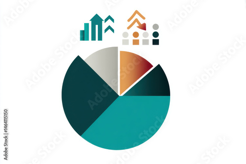 Free Download This infographic illustrates data analysis and market growth success with pie chart - GFXLoad