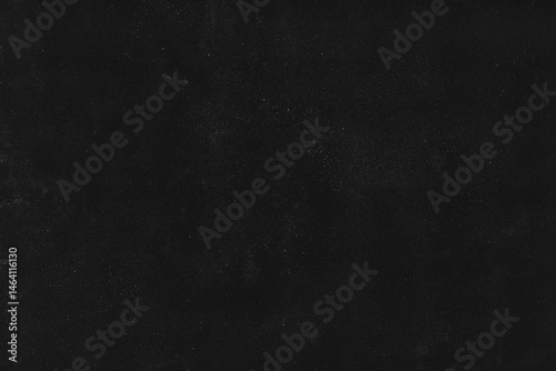Distressed texture, retro dust and scratches overlay; grunge background for creating analogue film effect; worn-out, dusty dark scan of black paper photo
