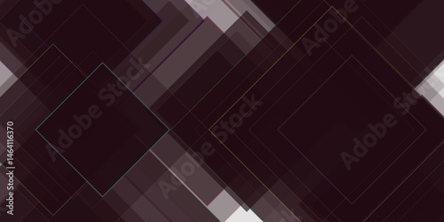 Geometric abstract background with overlapping diamond shapes and lines in burgundy and accented colors for creative designs