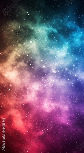 Obraz na płótnie Vibrant Nebula with Stars in Deep Space with Multicolor Background w salonie