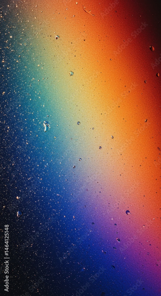 Vibrant Rainbow Gradient with Glitter Sparkles on Dark Background
