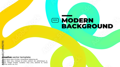 Abstract Background with Colorful Gradient curves. Abstract Color Gradient Swirl Shapes Set. Vector Graphic with Wavy Lines in Rainbow Colors. Colorful Fluid Wave Pattern. Squiggly Design Elements