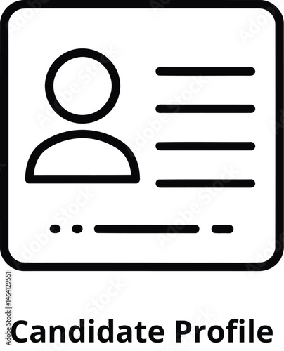 Abstract Shape Candidate Silhouette Vector Illustration Modern Style for Recruitment