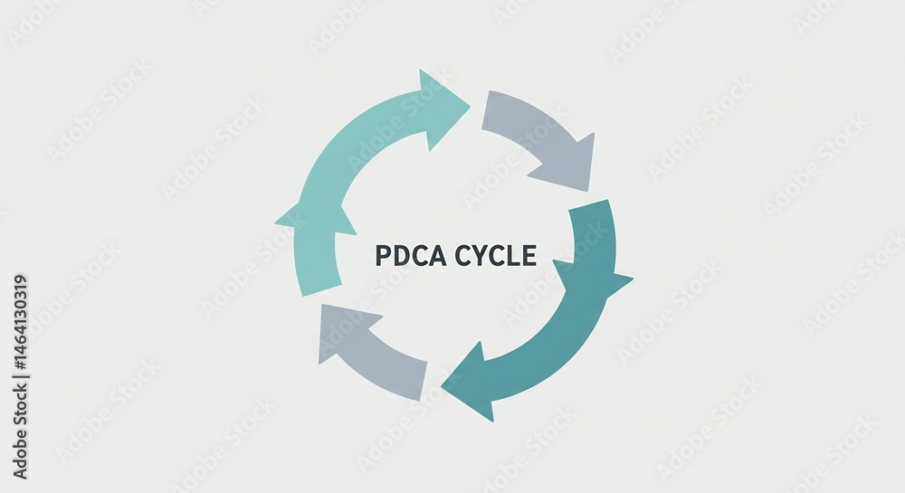 Fototapeta premium Understanding the Pdca Cycle Process Diagram for Continuous Improvement