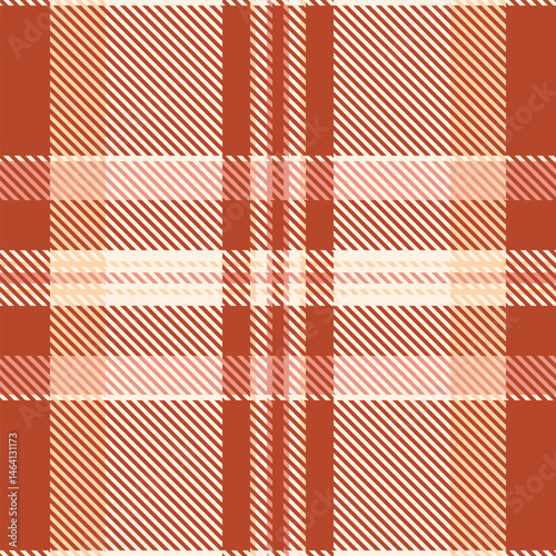 Herringbone pattern background texture, amazing textile tartan vector. Vivid check fabric plaid seamless in red and old lace colors.