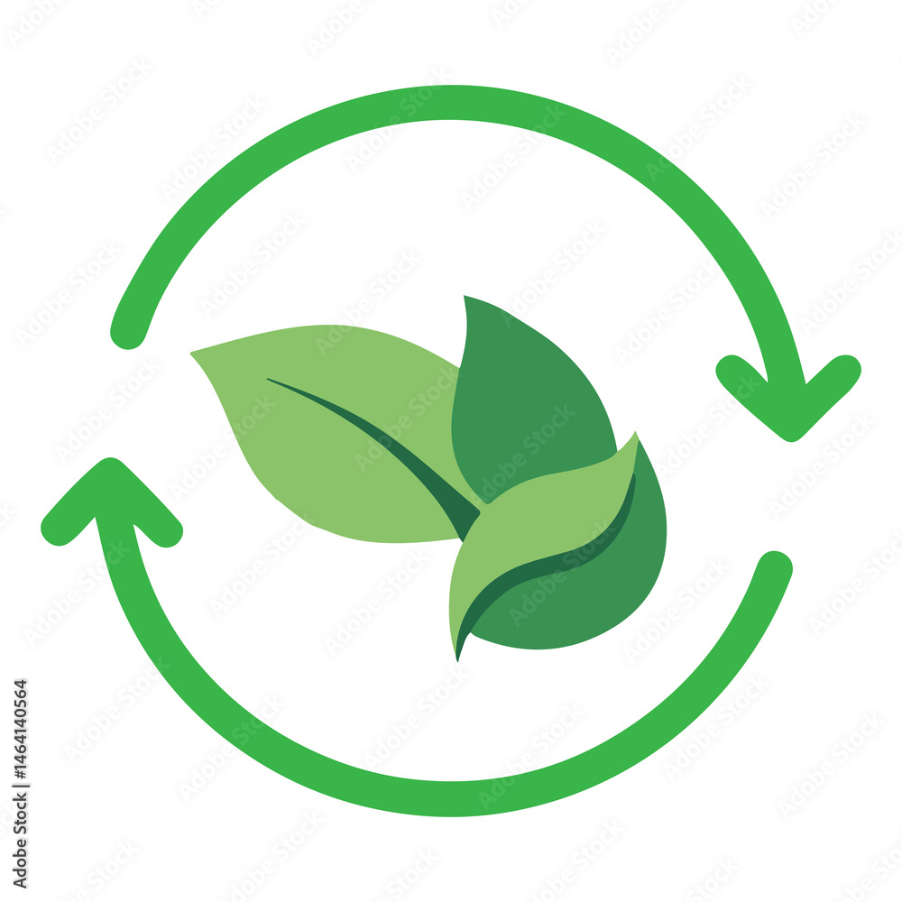 Obraz premium green eco friendly icon