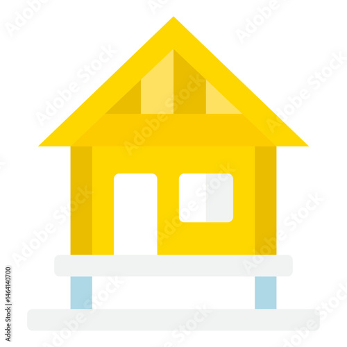 Toy House with Colorful Roof