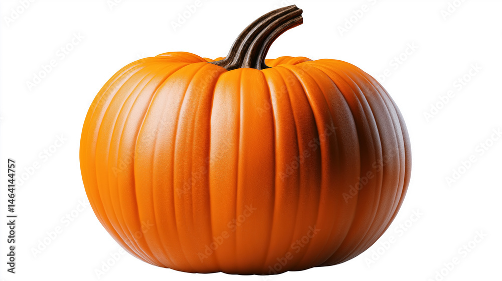 Obraz premium Bright orange pumpkin ready for fall harvest and decoration