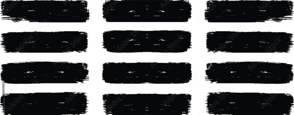 Φωτογραφία Ink brush stroke set