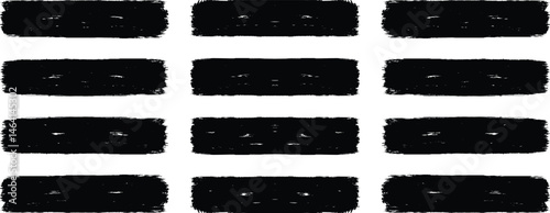 Paint brush strokes. Brush strokes vector. Hand drawn brush stroke textures set. Grunge banner background. Vector paint bold brush strokes. Ink brush stroke set
