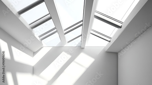 Interior space with overhead windows and natural light