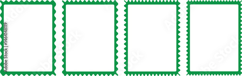 Rectangular frames with scallop edges set. Rectangle frames with wavy edges. Silhouette rectangular text boxes, rectangular shapes with wiggly borders. Empty square scalloped frames.
