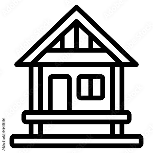 Toy House with Colorful Roof