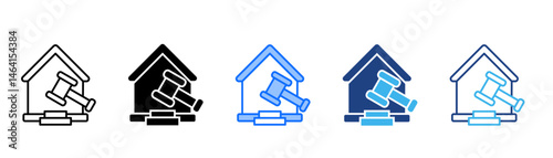 Litigation Icon Set With Multiple Style Collection 