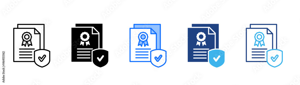 Copyright Guidelines Icon Set With Multiple Style Collection Copyright Guidelines Icon Set With Multiple Style Collection