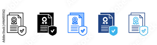 Copyright Guidelines Icon Set With Multiple Style Collection 