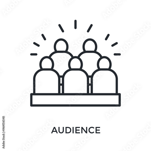 Audience Icon Outline Style. Vector Illustration For Graphic Design