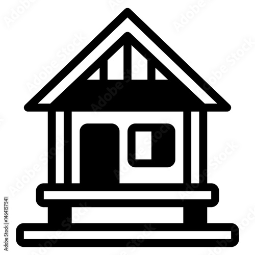 Toy House with Colorful Roof