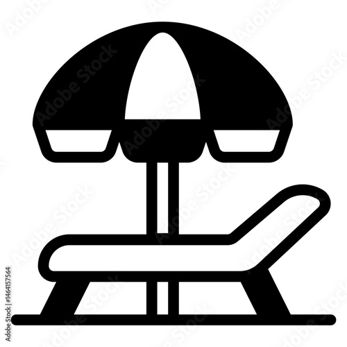 Beach Lounge Chair with Umbrella