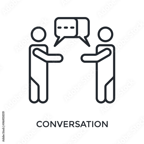 Conversation Icon Outline Style. Vector Illustration For Graphic Design