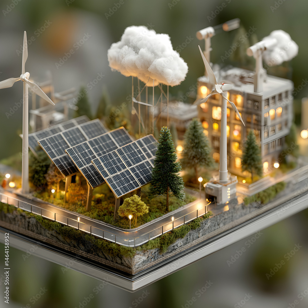 Sustainable City Green Energy Smart Technology transparent background