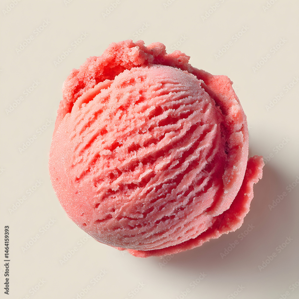 Delicious Strawberry Ice Cream Scoop Creamy Refreshing Dessert transparent background