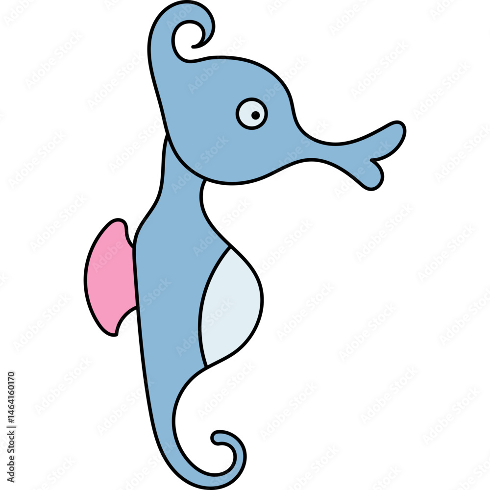 Obraz premium Cute Sea Animal Elements