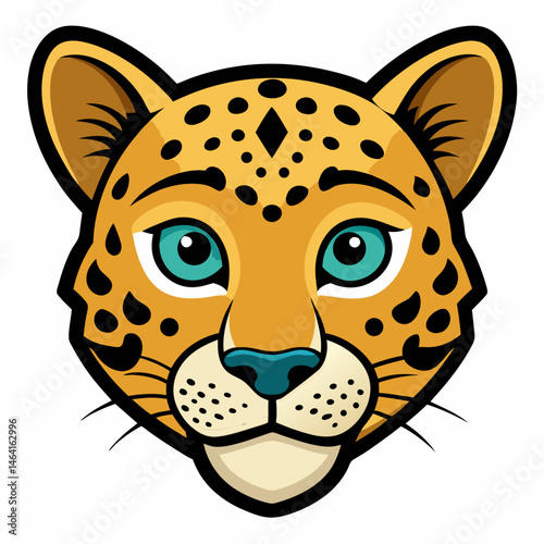 leopard cartoon isolated