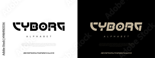 Futuristic and robotic inspired alphabet perfect for digital, AI, sci-fi, gaming and tech branding projects