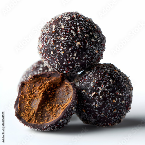 Obraz na płótnie Delicious Chocolate Truffles HighResolution Food Photography transparent background w salonie