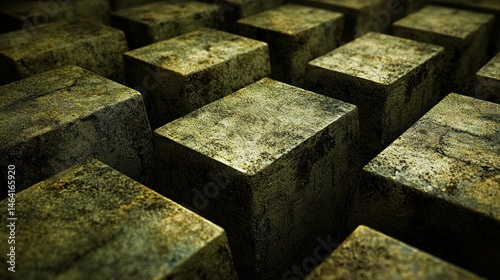 Cubes surface Textured, abstract, and repetitive pattern