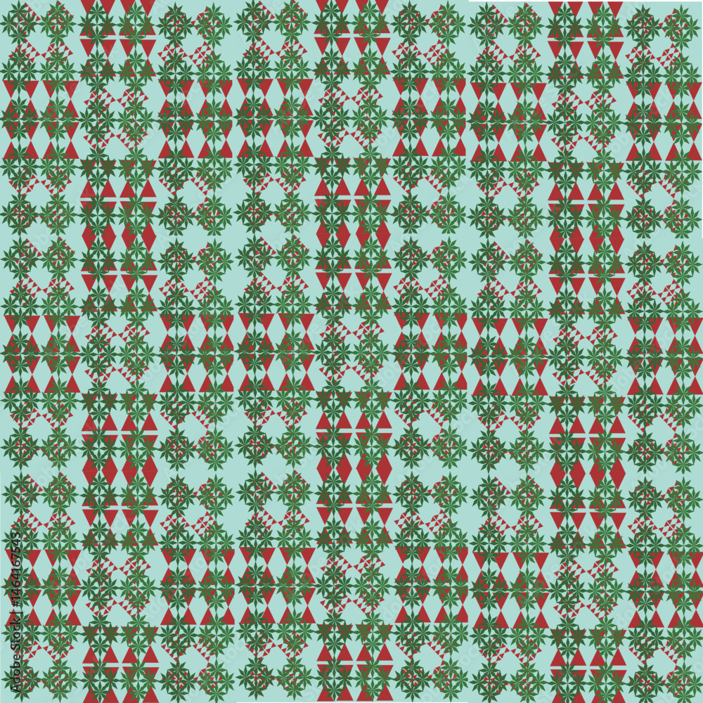 seamless geometric pattern, red and green background seamless geometric pattern, red and green background