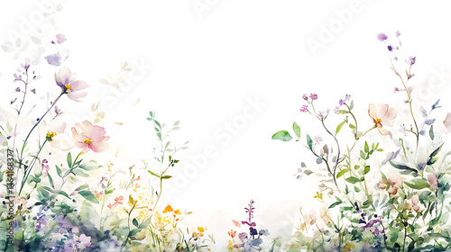 spring flowers vector illustration