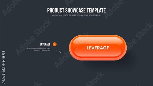 Product Profile One Element Infographic Slideshow Design. Creative Solution 1 Step Diagram Presentation Template. Corporate Innovation Frame Layout Vector Illustration.