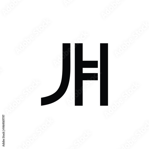 Free Download JH monogram logo design letter text name symbol monochrome logotype alphabet character simple logo - GFXLoad