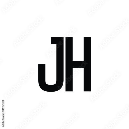 Free Download JH monogram logo design letter text name symbol monochrome logotype alphabet character simple logo - GFXLoad