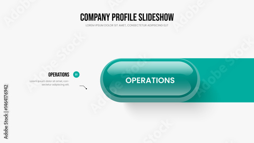 Service Development One Step Infographic Slideshow Layout. Marketing Overview 1 Element Diagram Slide Design. Enterprise Campaign Frame Template Vector Illustration.