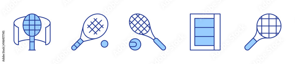 tennisracket, tenniscourt. Tennis Icon vector illustration. Line Duotone style. Editable stroke tennisracket, tenniscourt. Tennis Icon vector illustration. Line Duotone style. Editable stroke