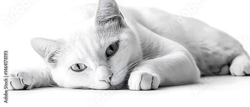 Sleepy Cat Studio Shot