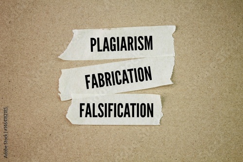 There are three forms of research misconduct ie plagiarism, fabrication, and falsification.