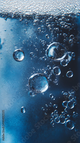 Obraz na płótnie Effervescent Refreshment: Bubbles and Shine in Refreshing Soda Photography w salonie