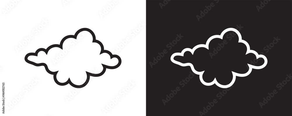 Obraz premium Cloud hand drawn icon set . Cloud symbol and logo. vector illustration EPS 10/AI