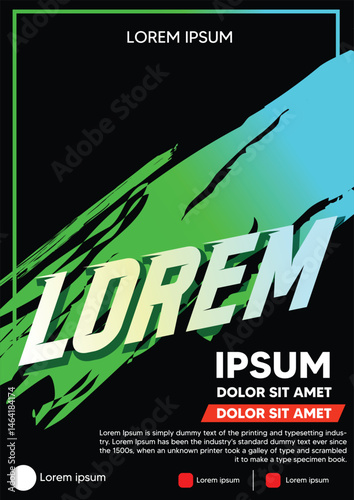 Abstract vector design featuring green and blue geometrical shapes over a black background. Ideal for modern and creative professional presentations, templates, or technology-themed material.