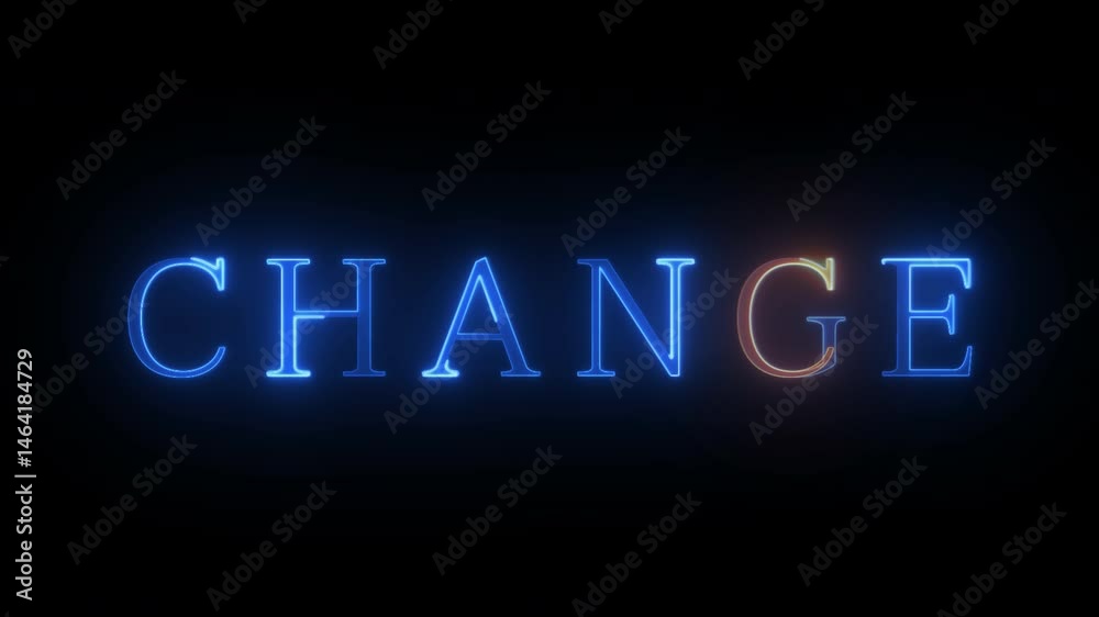 Personal development and career growth or change yourself. Success, strategy, solution, business and positive thinking concepts. Word changing from change to chance isolated on transparent background.