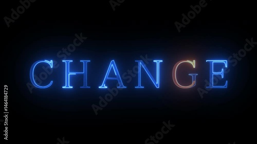Personal development and career growth or change yourself. Success, strategy, solution, business and positive thinking concepts. Word changing from change to chance isolated on transparent background.