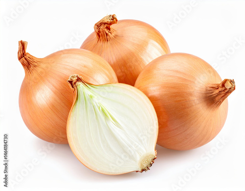 Wallpaper Mural Ripe onion bulb is presented with two cut segments Torontodigital.ca