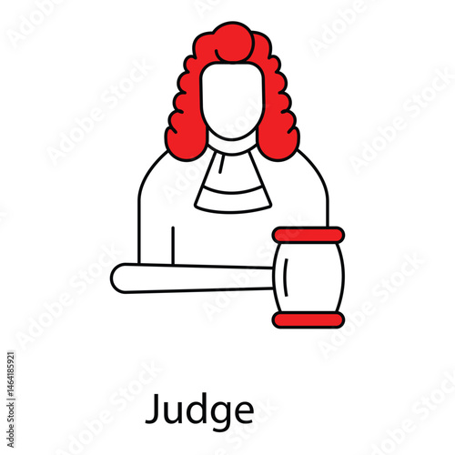 Legal Icon Depicting Judge and Courtroom Justice vector design